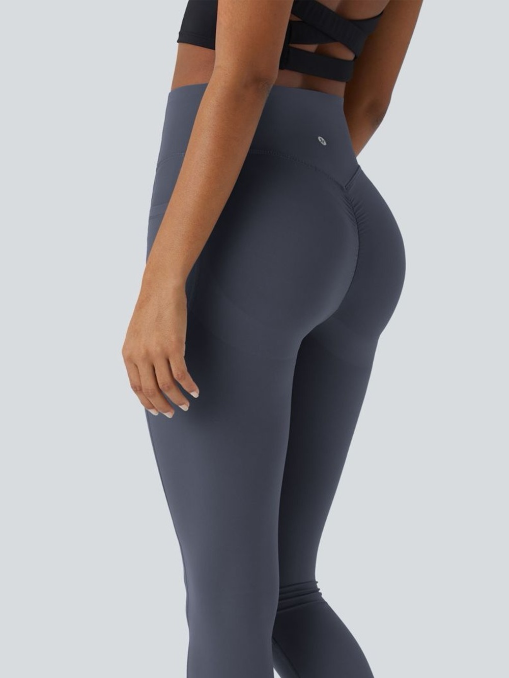Halara UltraSculpt High Waisted Scrunch Butt Lifting Capri Leggings Silent Blue